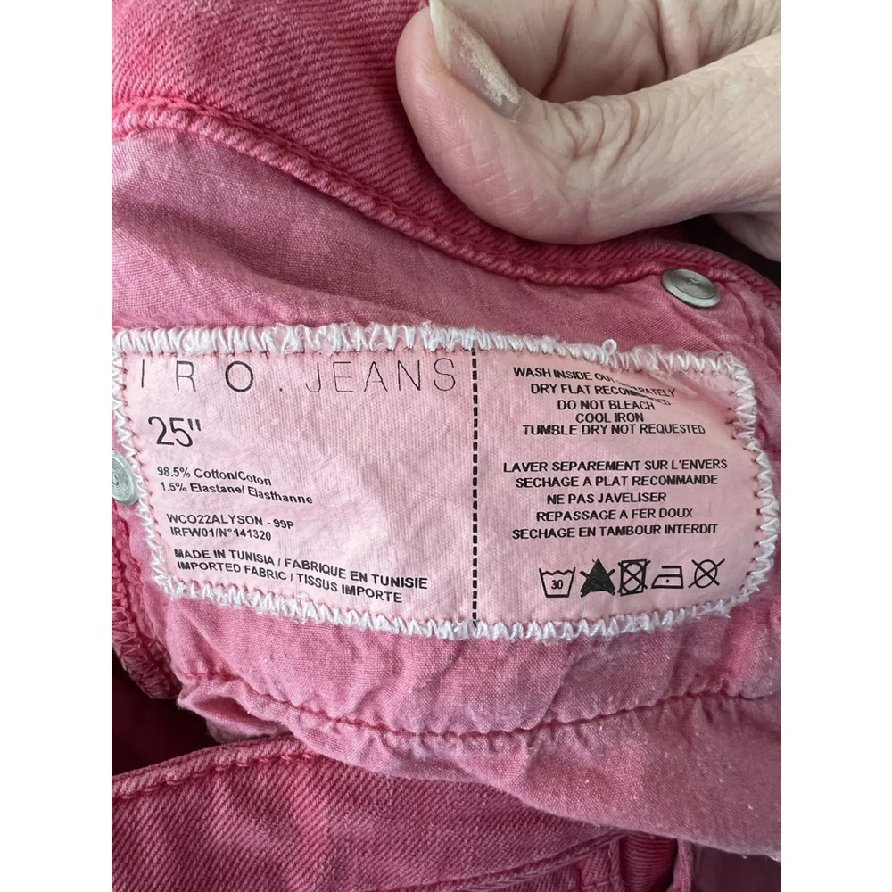 IRO Jeans I.R.O. pink/coral Slim Size 25 low‎ rise skinny Stretch Jeans